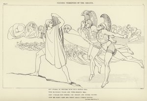 Ulises aterrorizado por los fantasmas de John Flaxman